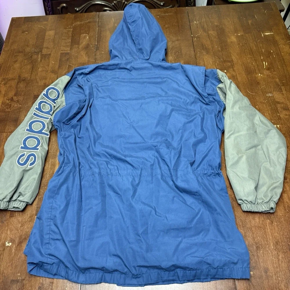 Vintage Adidas‎ Jacket XL 90s Spell Out Sleeve Parka Coat Color Block Trefoil